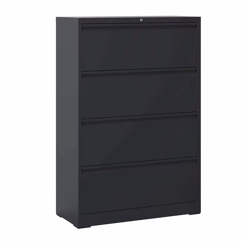 4-Drawer Lockable Lateral File Cabinet - Secure Metal Filing Solution