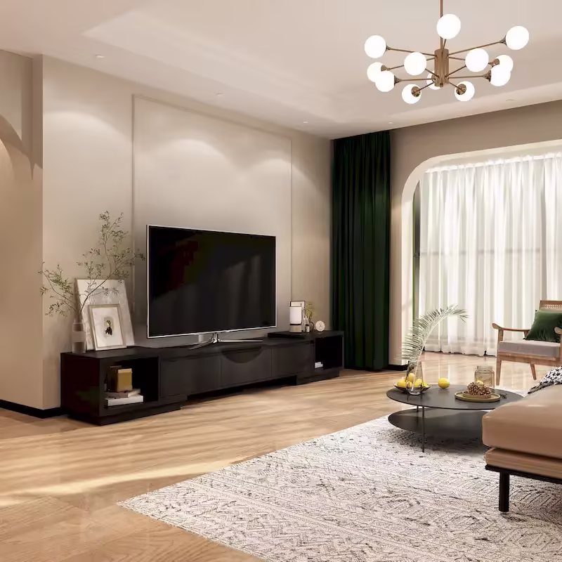Adjustable Modern Media Console TV Stand with Storage