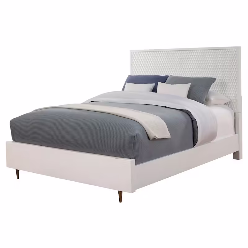 Alpine Origins White Pearl Panel Bed