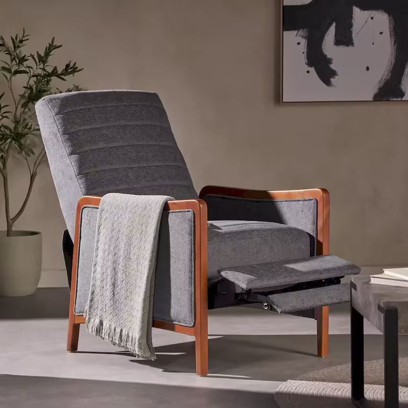 Anaura Channel-Stitched Pushback Recliner from Christopher Knight Home