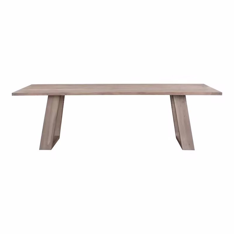 Aurelle Home Tina Contemporary Solid Acacia Wood Dining Table