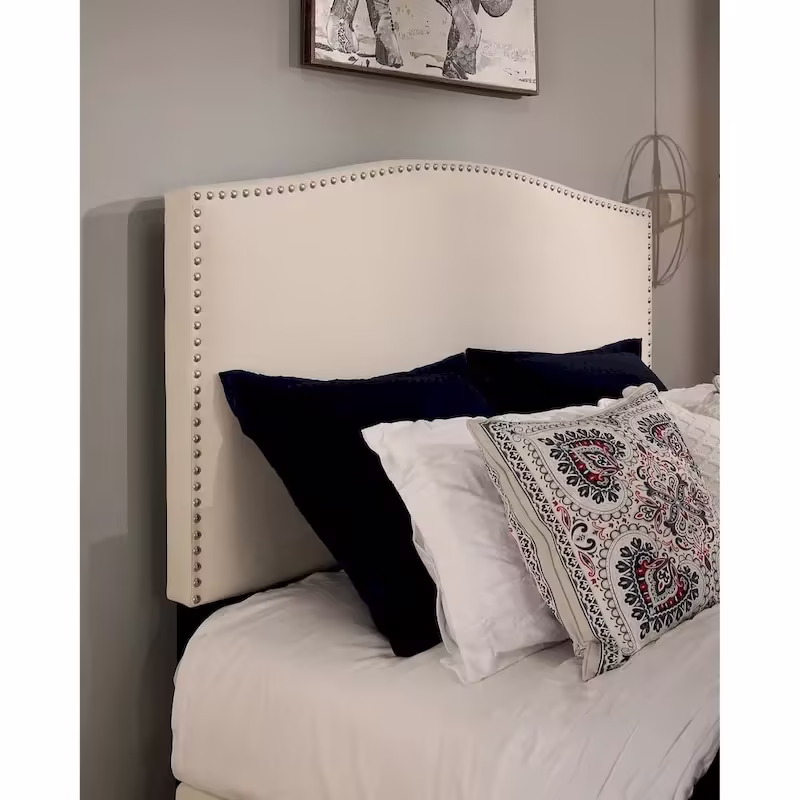 Newport Upholstered Headboard Featuring Nailhead Accents