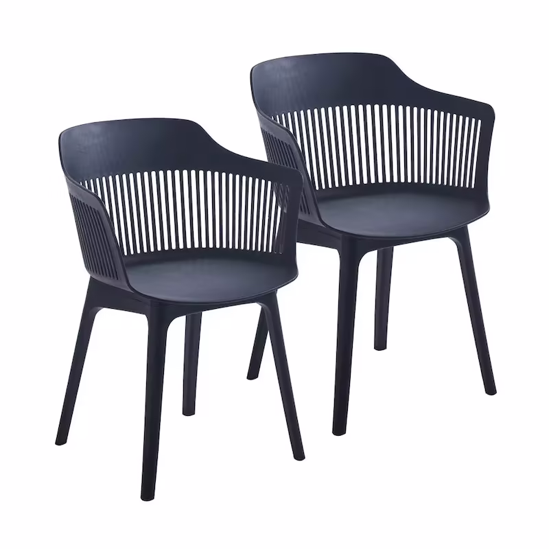 Porthos Home Palmer Set of 2 Dining Chairs with Plastic Shell and Legs