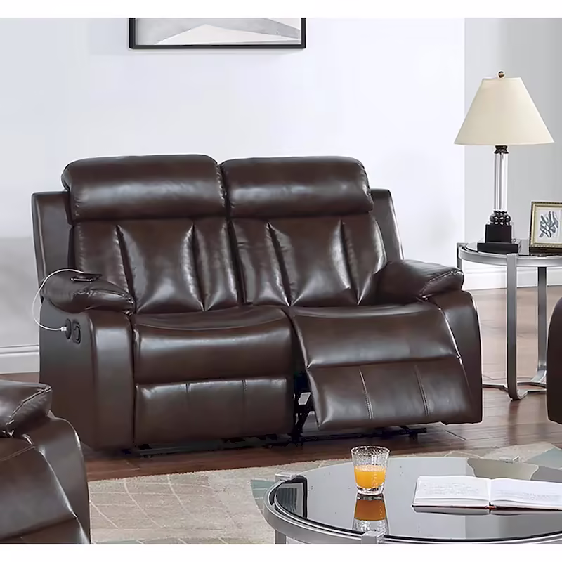 Poundex Reclining Loveseat