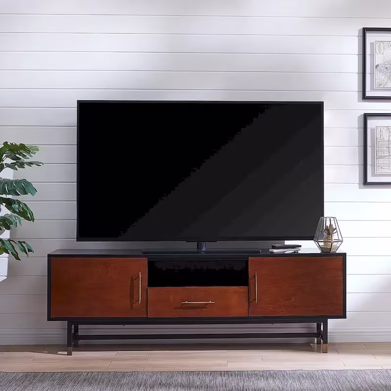 SEI Furniture Belize Mid-Century Modern TV Stand for TVs Up to 61 Inches