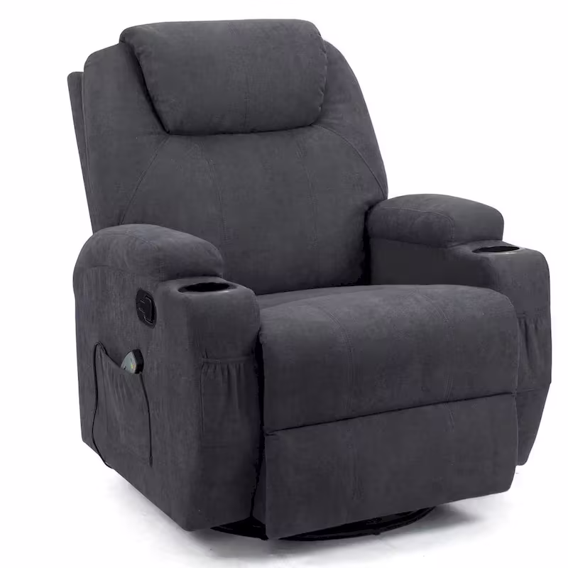 Homall Swivel Fabric Massage Recliner Chair for Living Room
