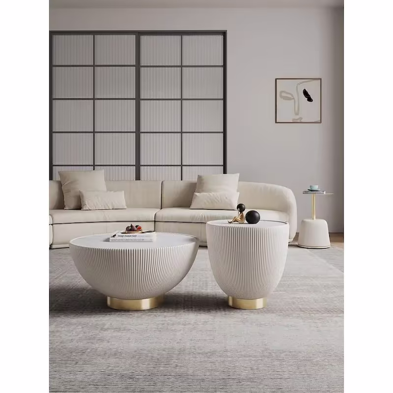 Manhattan Comfort Contemporary Anderson 2.0 Upholstered 3-Piece Table Collection