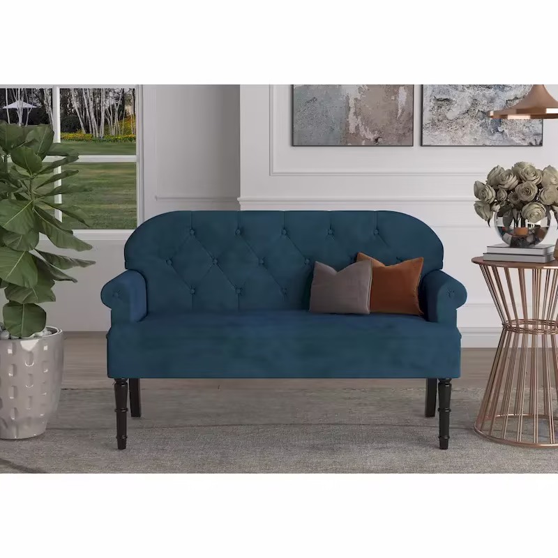 Margherita Upholstered Rolled Arm Loveseat