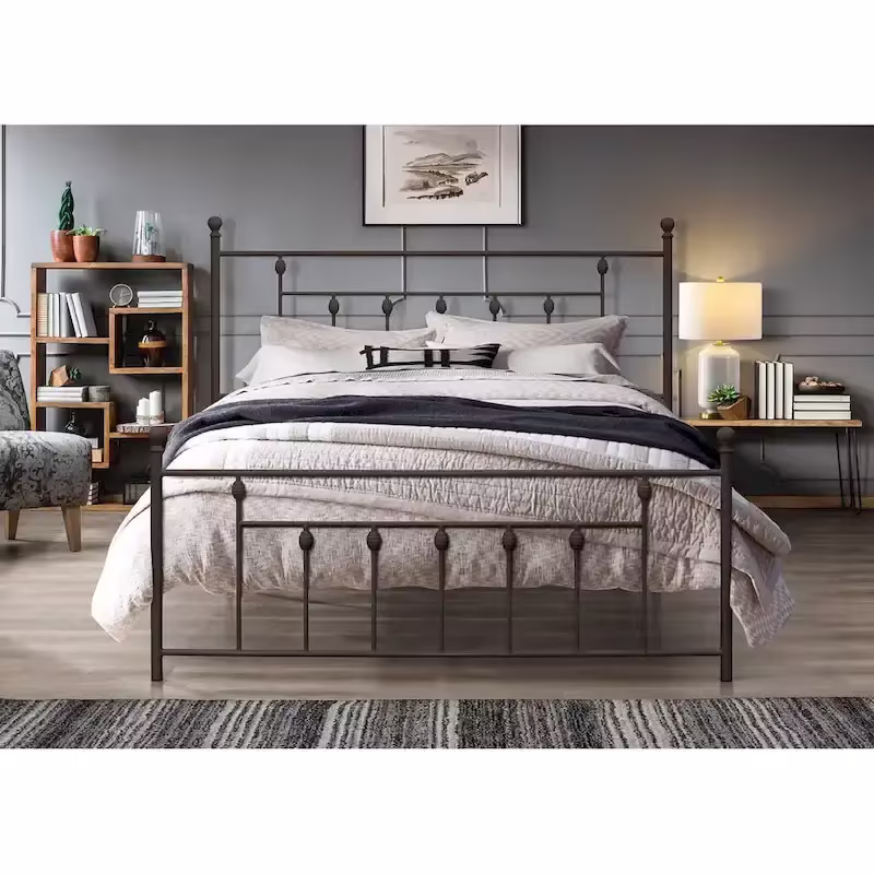 Melia Metal Bed Frame with Platform Design