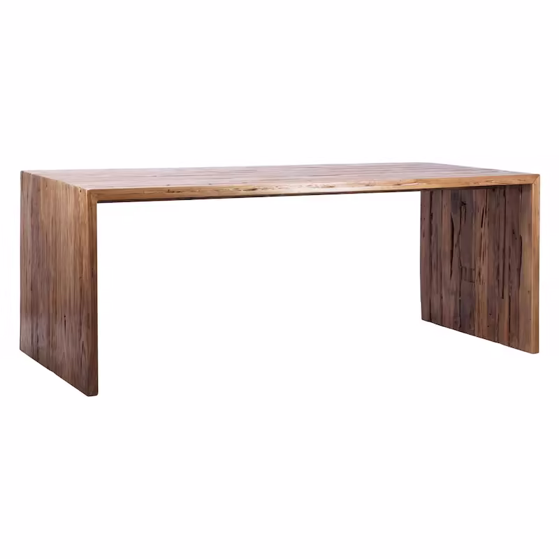 Camila 78-Inch Rectangular Dining Table Crafted from Reclaimed Teak with Waterfall Design
