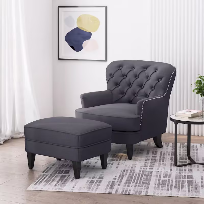 Christopher Knight Home Correia Club Chair and Ottoman Duo
