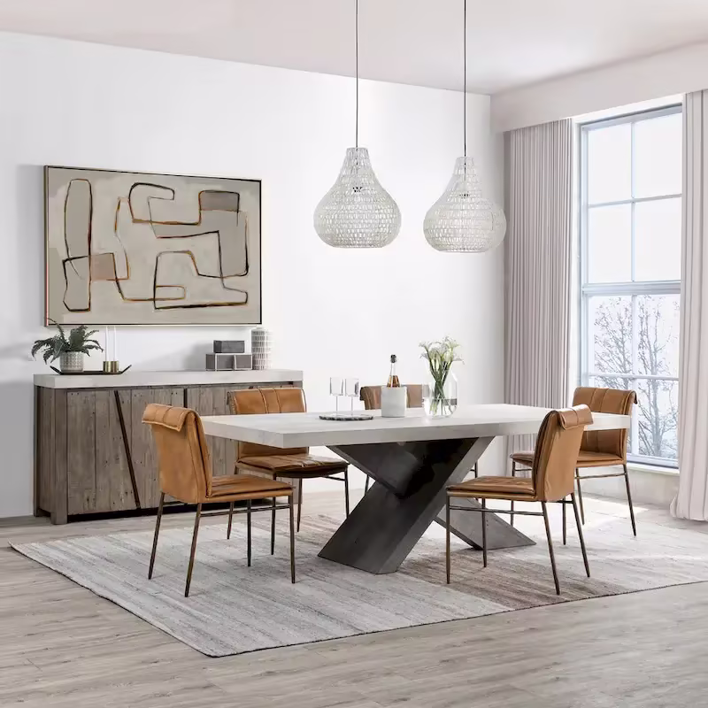 Classic Home Durant 84-Inch Dining Table - Dimensions: 84W x 43D x 30H