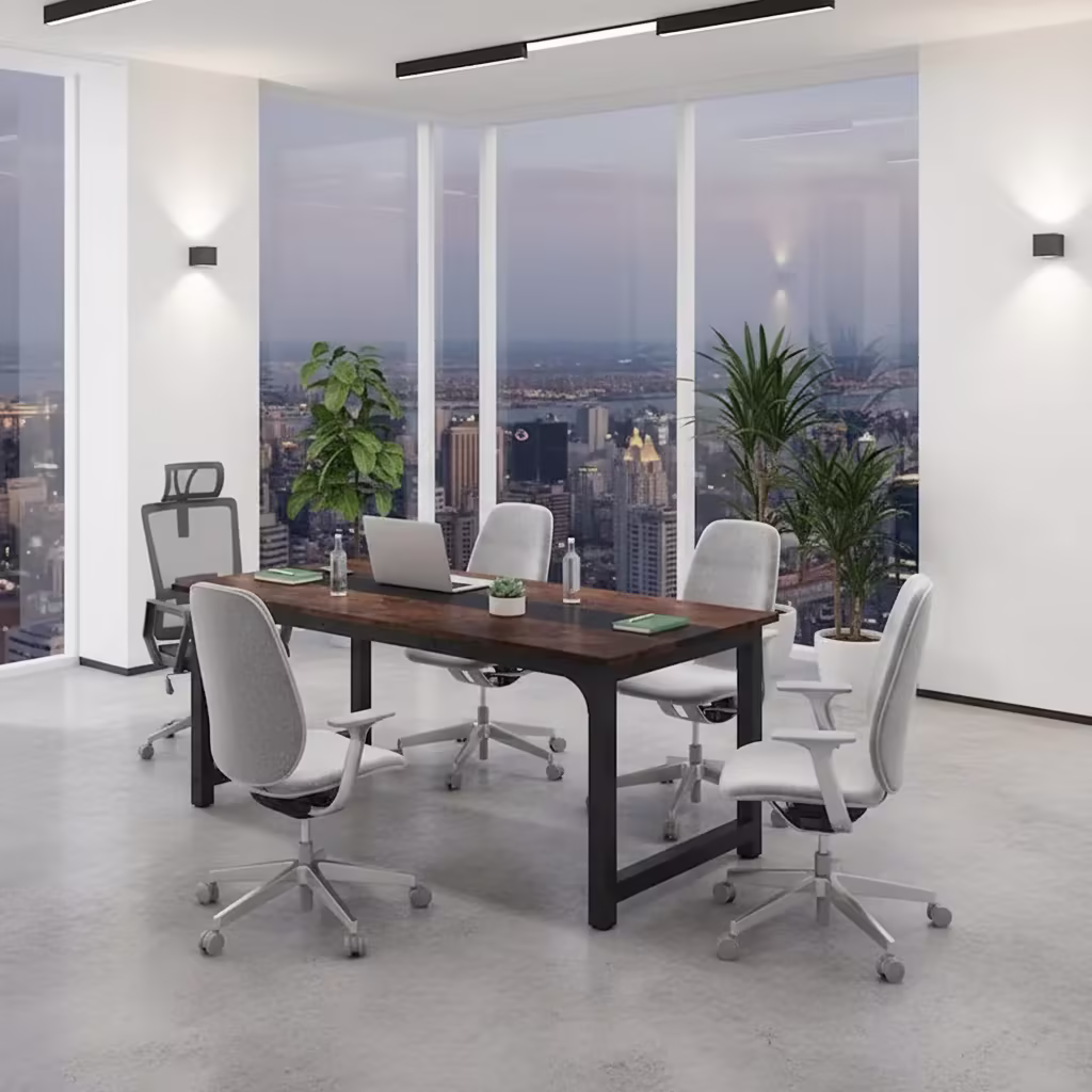Compact Conference Table for 4-6 People - Dimensions: 63" L x 31.5" W x 29.13" H