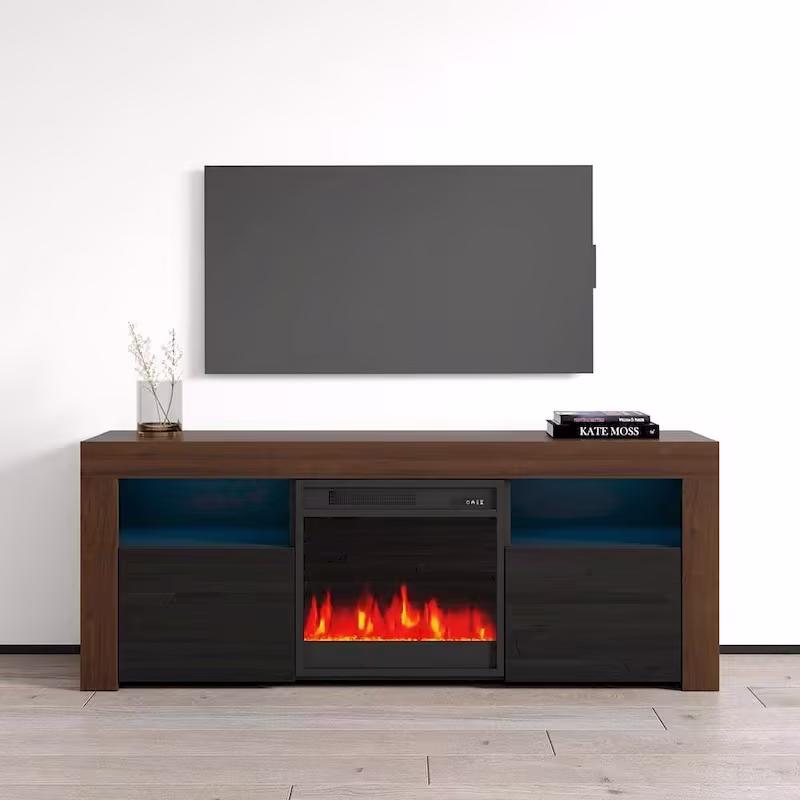 Copper Grove Qorasuv 58-Inch Electric Fireplace TV Stand