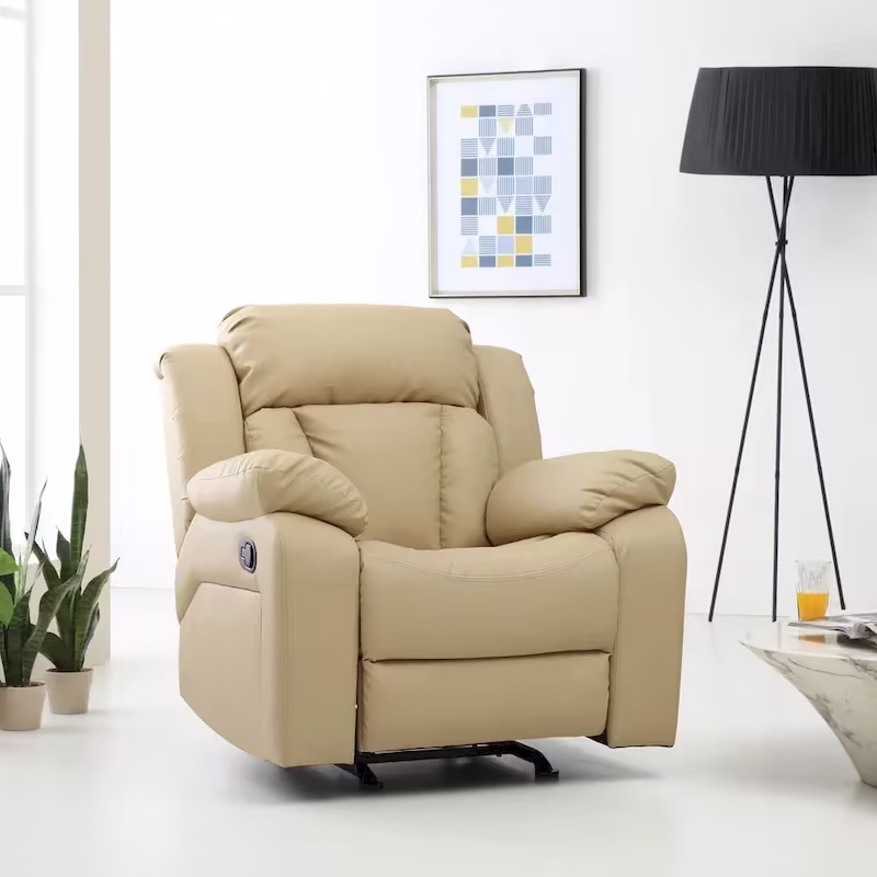 Copper Grove Sorgenfri Faux Leather Reclining Rocker Chair