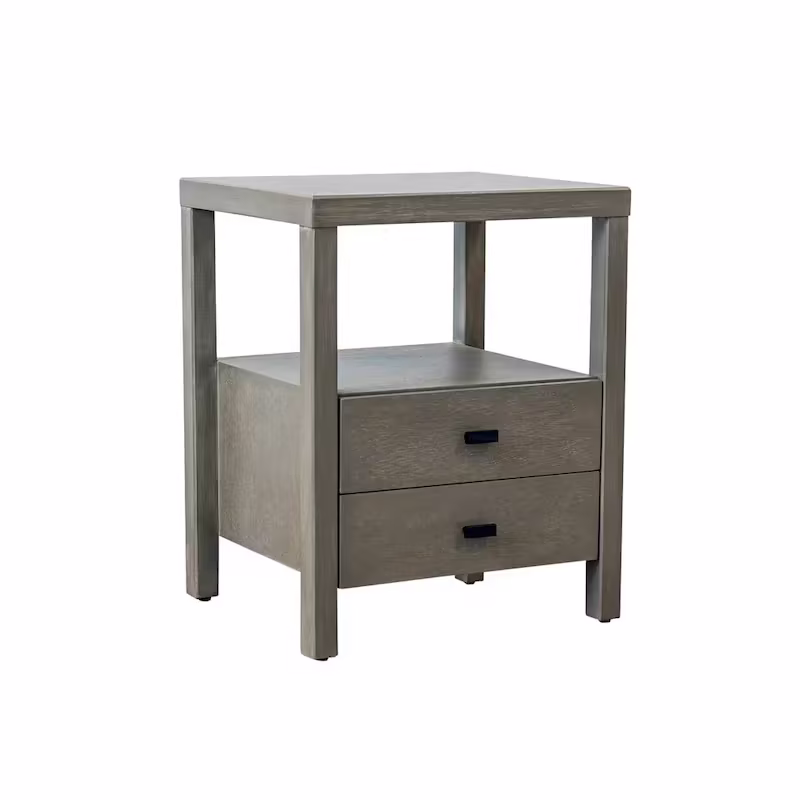 East at Main Solid Acacia Wood Storage End Table with Painted Finish
