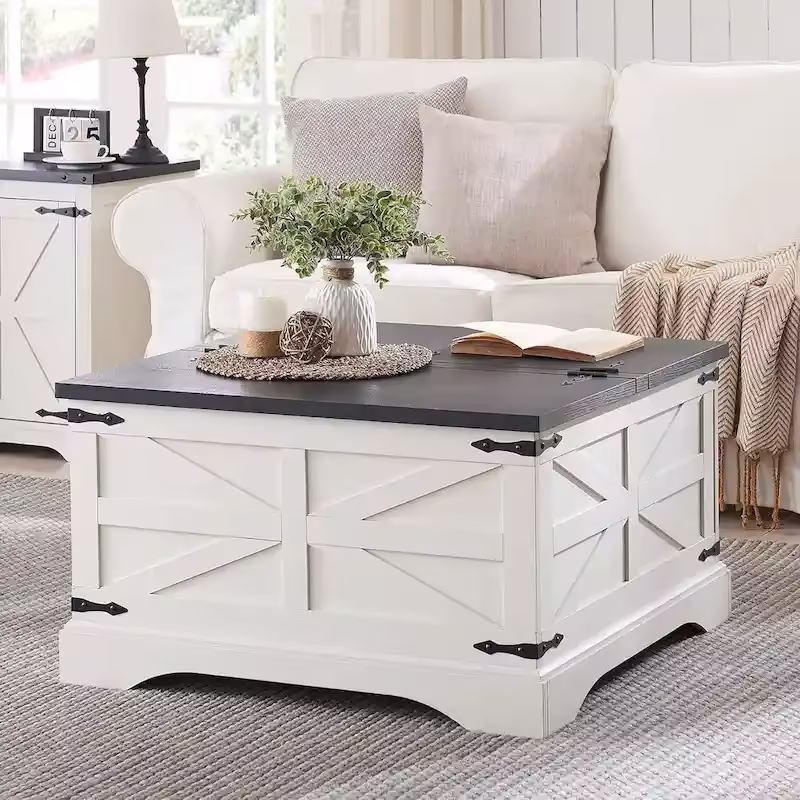 Farmhouse Lift-Top Coffee Table with Hidden Storage