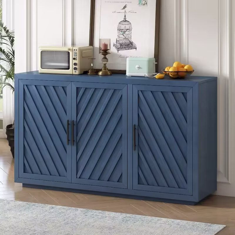 Farmhouse Sideboard Cabinet with Storage Doors and Adjustable Shelves