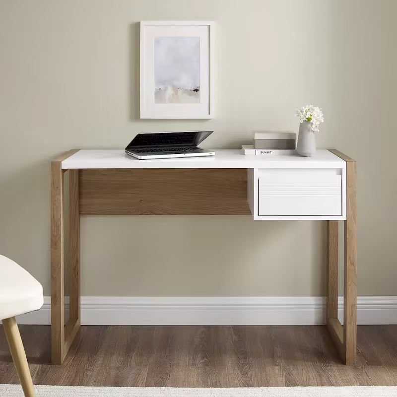 Two-Tone One-Drawer Writing Desk by Middlebrook