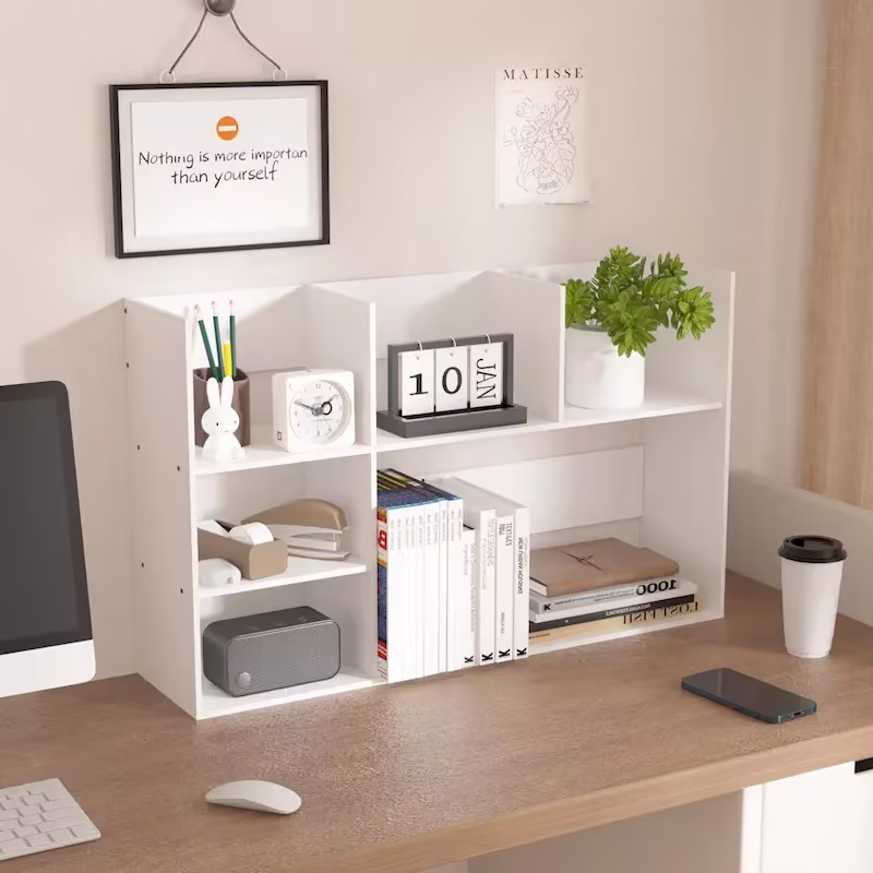 Versatile Multi-Unit Desk Organizer and Storage Rack for Office, Home, and Bathroom