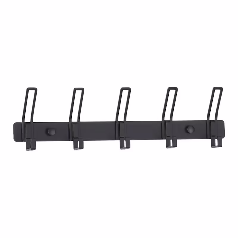 Wall-Mounted Coat Rack with 5 Hooks - 1 Pack, Perfect for Entryway - Dimensions: 12.6 x 1 in