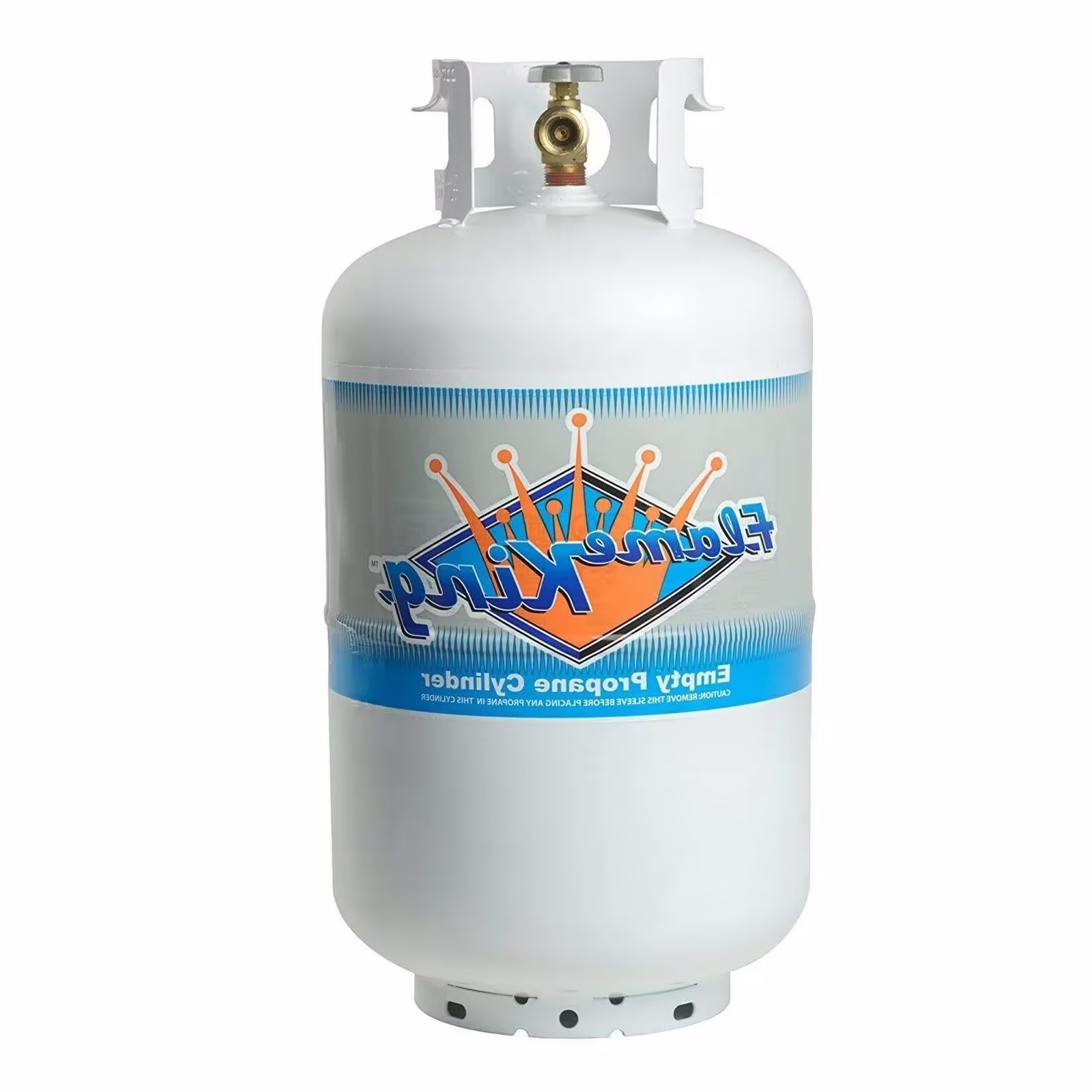 30 . Empty Propane Cylinder with Overfill Protection Device Valve