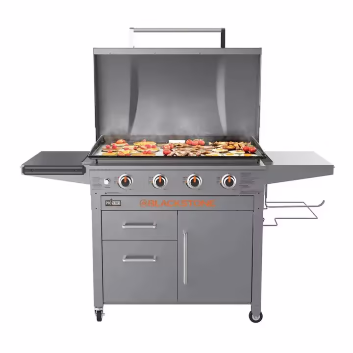 4-Burner 36-Inch Griddle Cooking Station with Hood