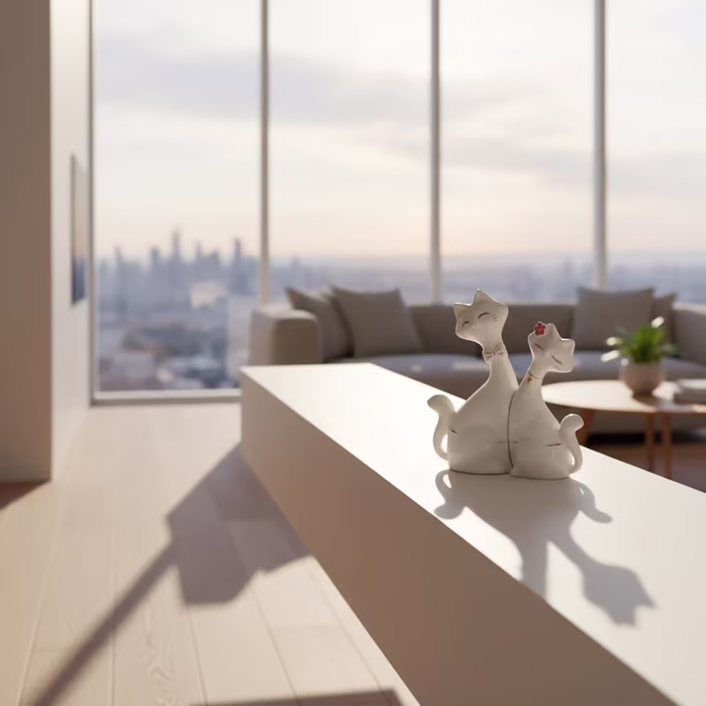 Dinevora Ceramic Cat Home Decor Figurine
