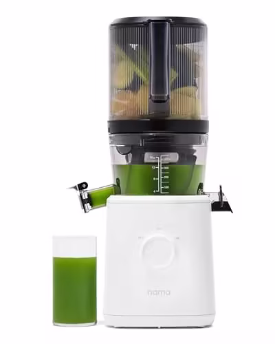 J2 Cold Press Juicer Self Feeding for Hands Free Operation with Wide Mouth Hopper for Whole Recipe Loading, Zero Waste Masticating Juicer For More Juice, Less Pulp Easy Cleanup & Assembly