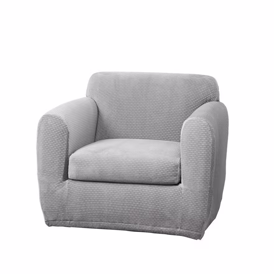 SureFit Home Decor Stretch Modern Chair Slipcover, Grey, Armchair
