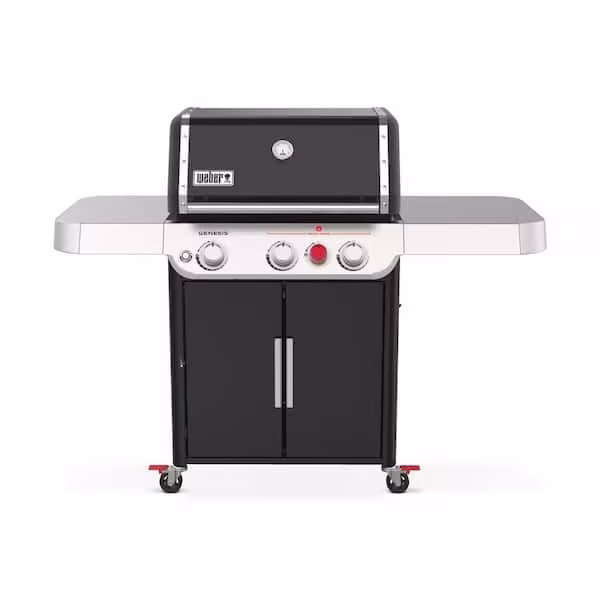 Genesis E - 325s 3 - Burner Propane Gas Grill in Black with Built - in Thermometer