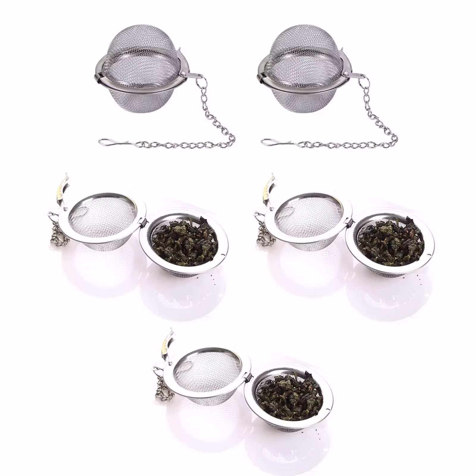 Oxt 5pcs Tea Infuser, Upgraded Tea Strainer, Premium Tea Infusers for Loose Tea, Tea Steeper, Tea Ball for Tea Flavoring Herbal Spices Seasonings