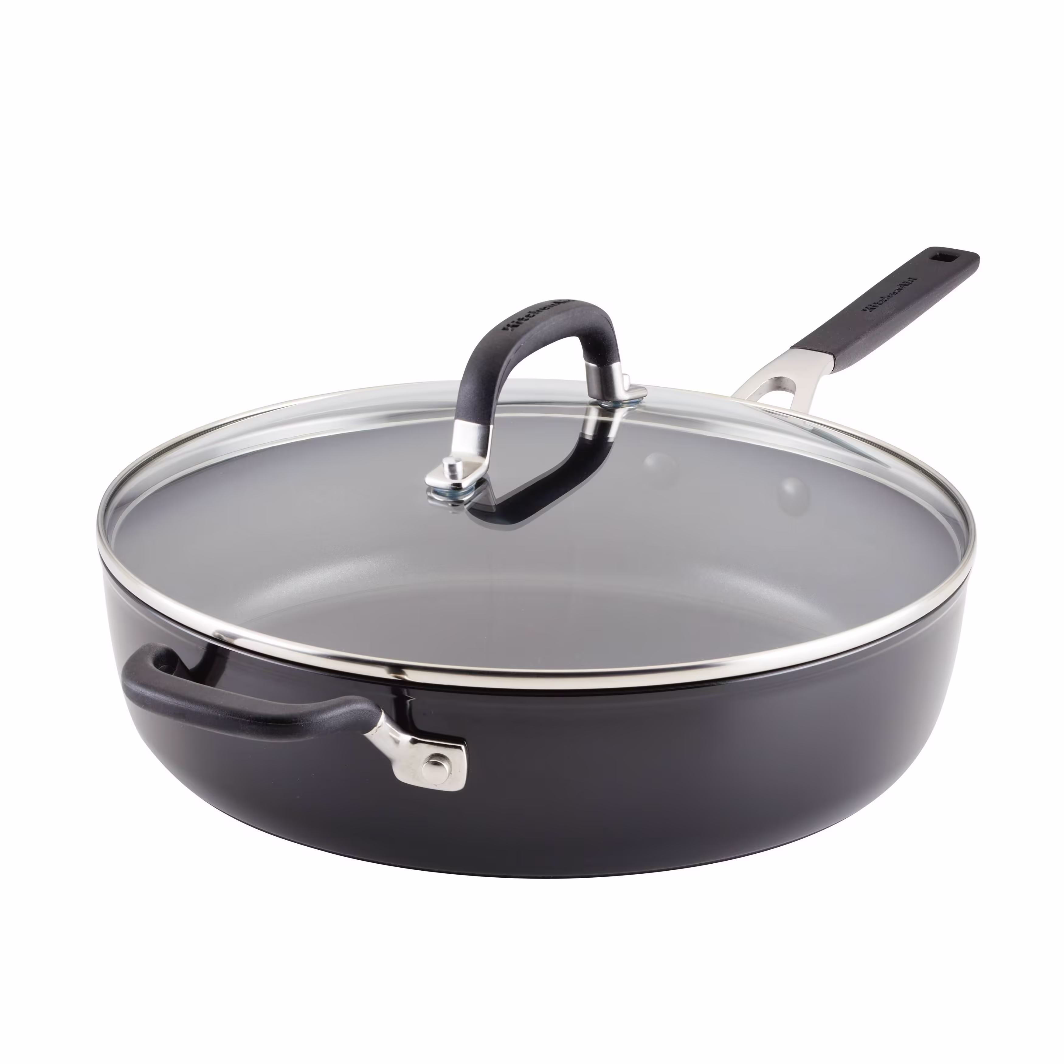 KitchenAid Hard Anodized Nonstick 5-Quart Saute Pan with Lid