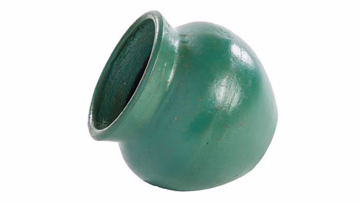 Tilted 12" Green Clay Planter | Big Lots