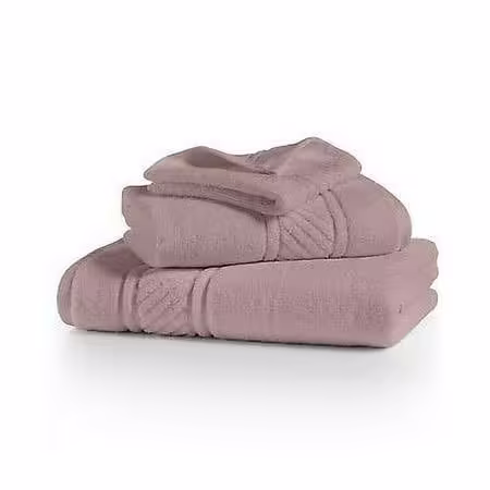 Martha Stewart Collection Spa 100% Cotton Jacquard Border Hand Towel - Blush