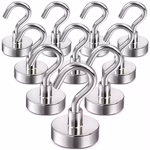 DIYMAG Magnetic Hooks 25lbs Strong Magnet Hooks for Kitchen Home CR