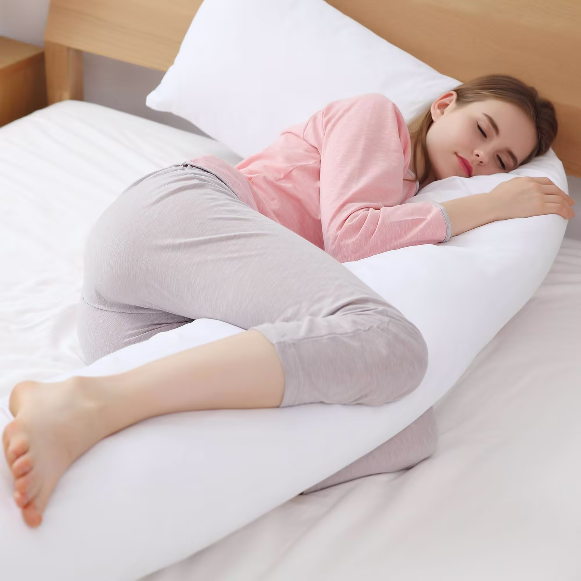 Cheer Collection Alternative Down Side Body Pillow