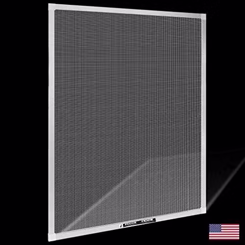 Window Screen Pre-Framed, Ready to Hang - Home Replacement Window Screens - Custom Sizes, Colors & Options - Frame Color: (White), Material Type: