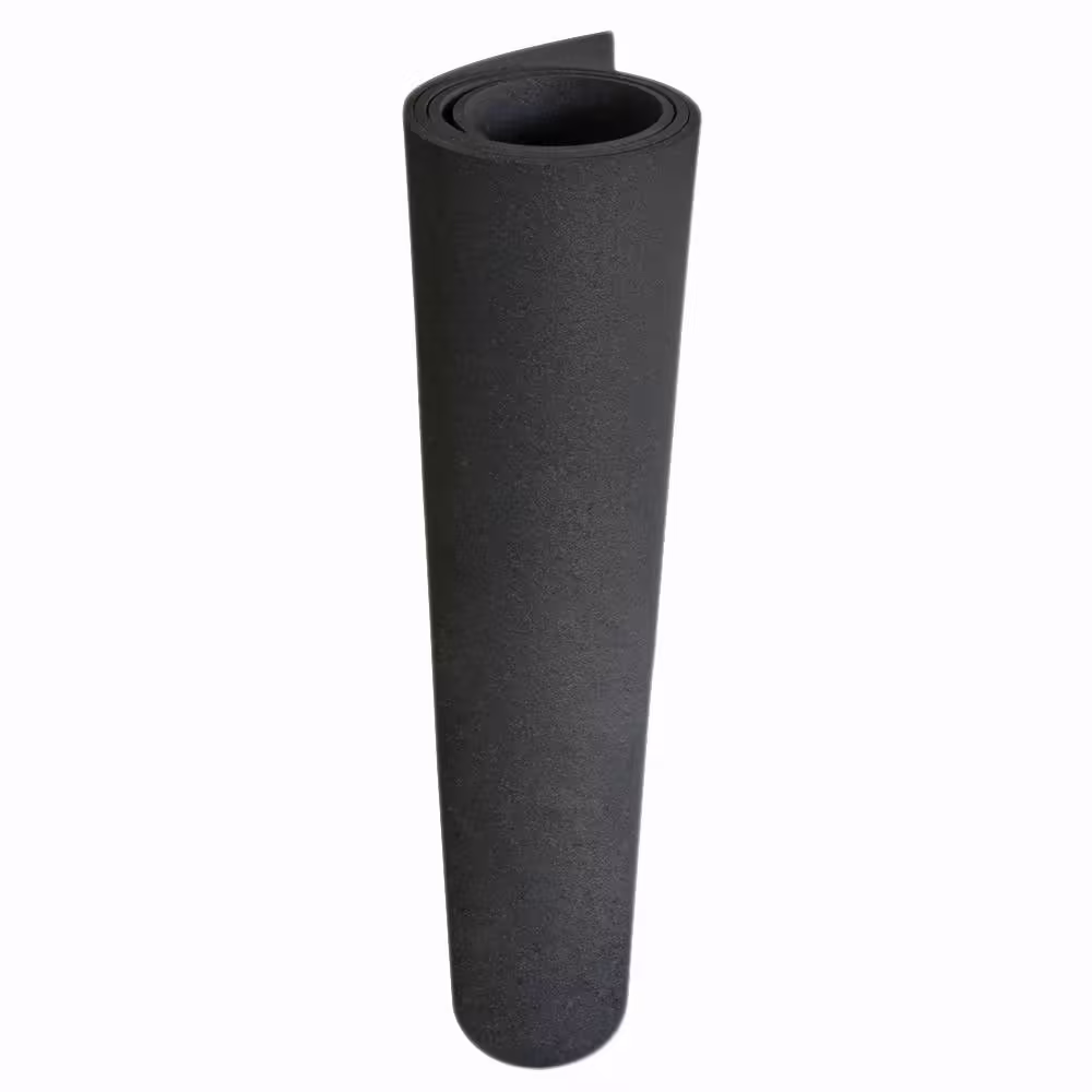 Rubber Cal Recycled Floor Mat, Black, 1/4-Inch x 4 x 5-Feet