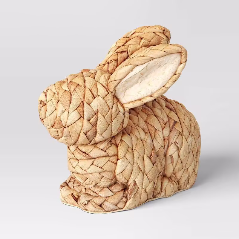 Small Decorative Woven Bunny Tan - Threshold