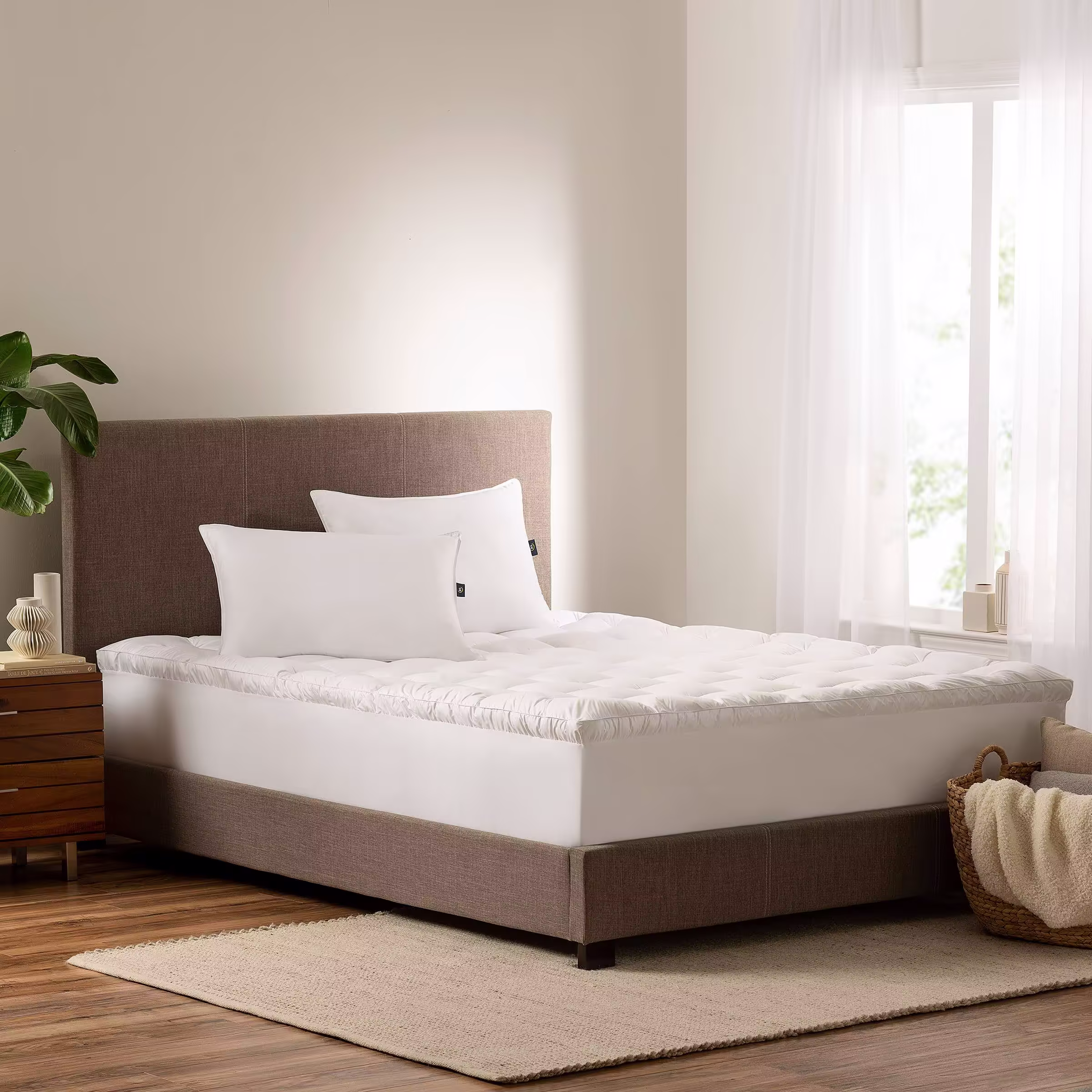 Serta Down Illusion Pillowtop Mattress Topper - Twin XL - White