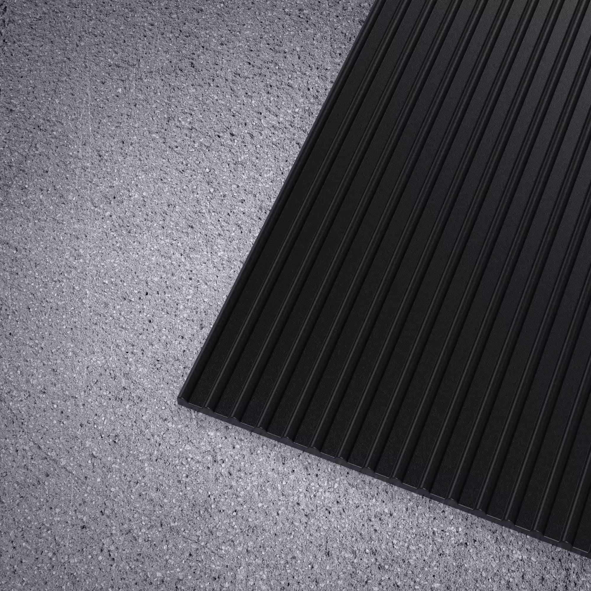WorkForce Black 36 in. x 8 ft. Vinyl Round Rib Commercial Floor Mat