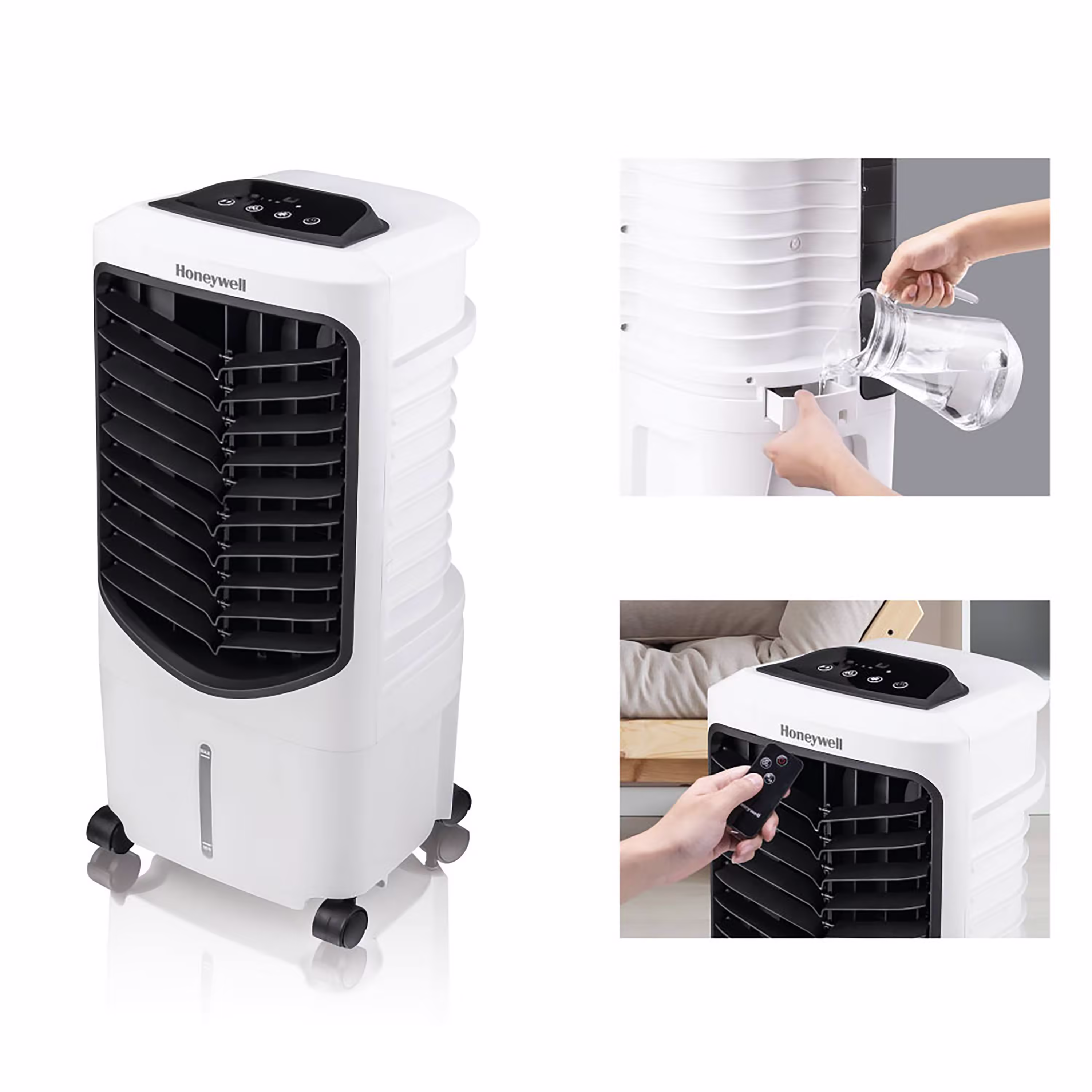 Honeywell - Indoor Portable Evaporative Air Cooler - White