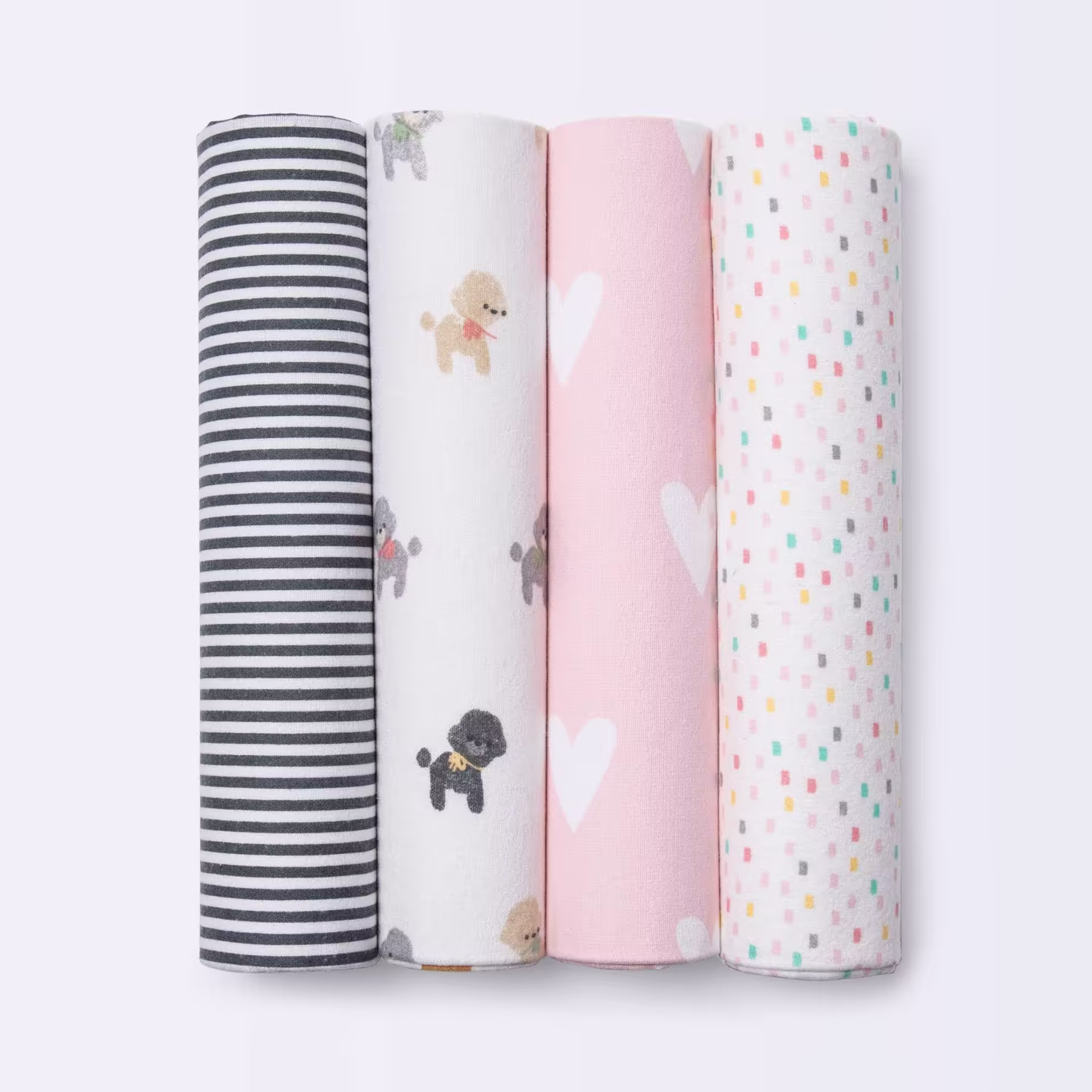 Flannel Baby Blankets Puppies - Cloud Island 4pk