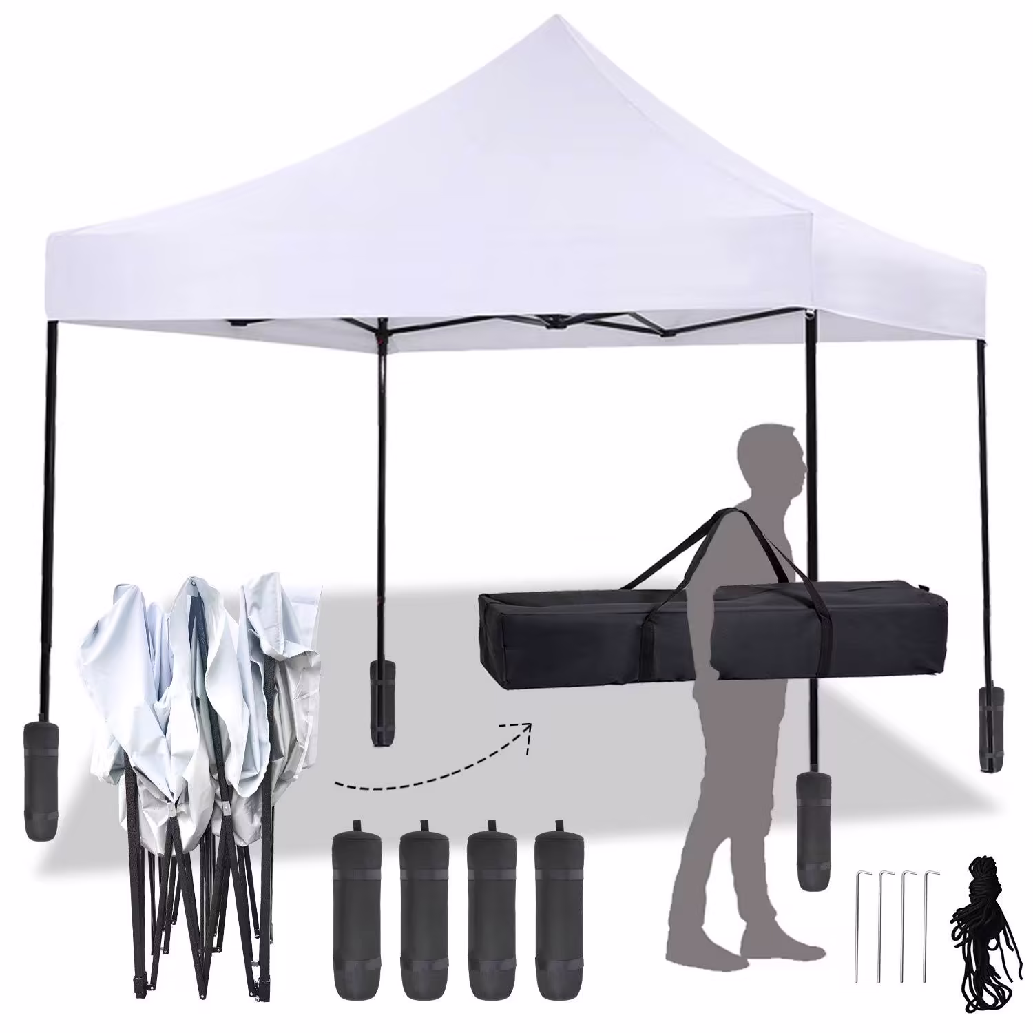 Pop Up Canopy 10x10 Pop Up Canopy Tent Party Tent EZ Up Canopy Sun Shade Wedding Instant Folding Protable Better Air Circulation Outdoor Gazebo with
