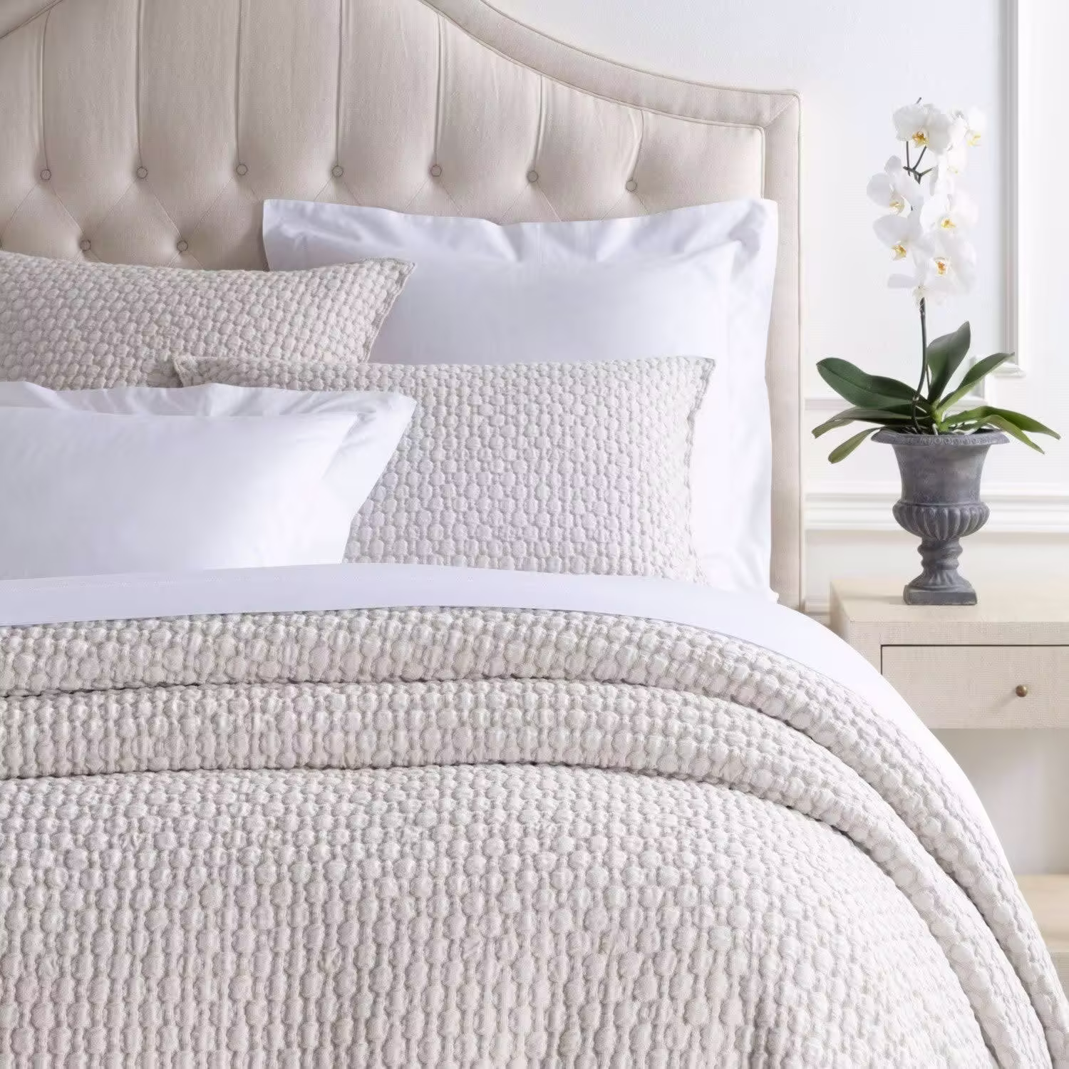 Pine Cone Hill Lodi Sand Matelasse Coverlet Queen