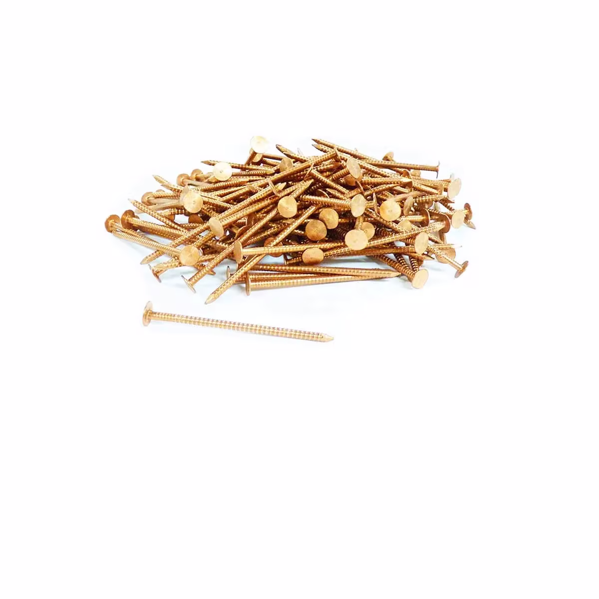 3" 10 Gauge Copper Roofing/Slating Nails, 5 lb Box (Ring Shank)