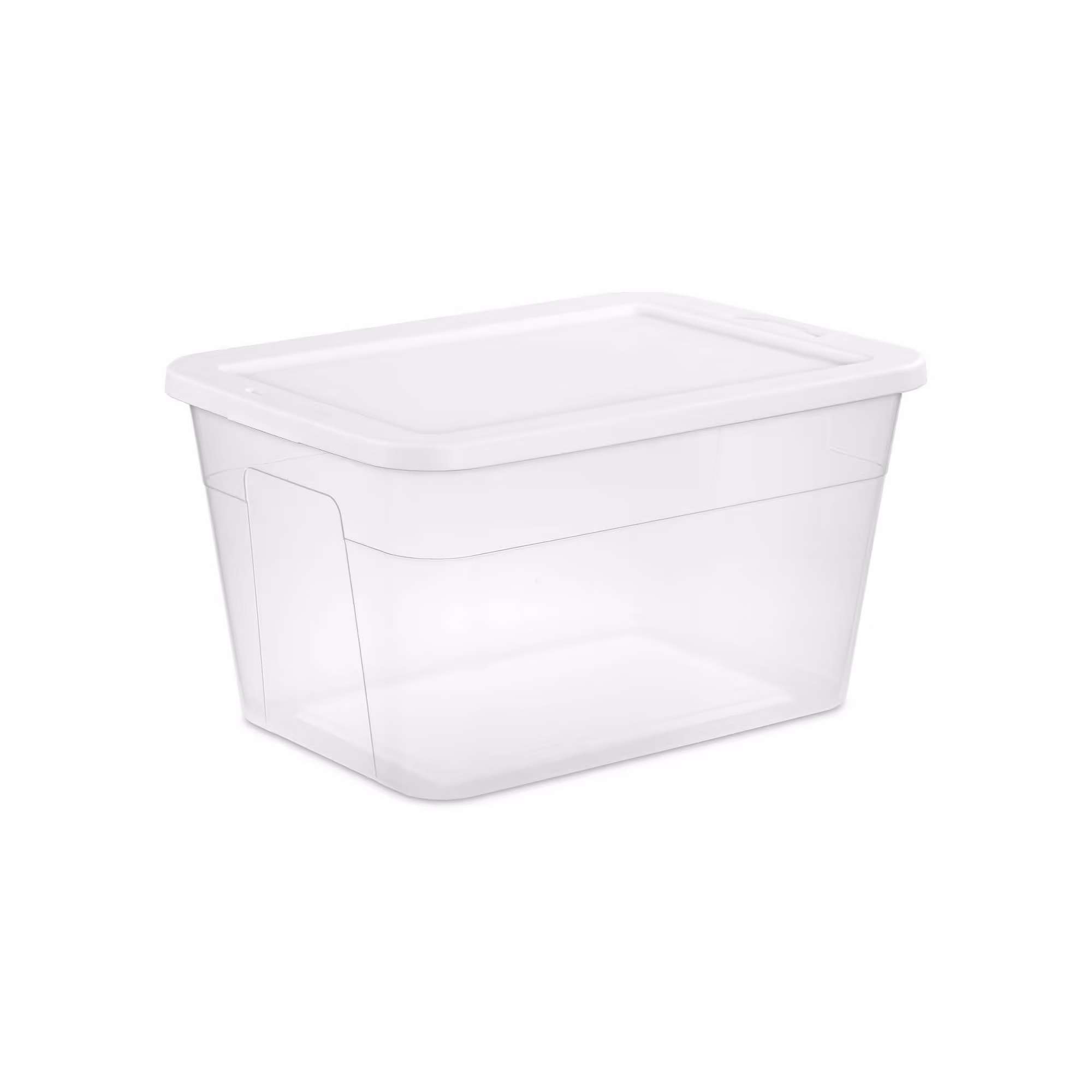 56qt Clear Storage Box with Lid White - Room Essentials