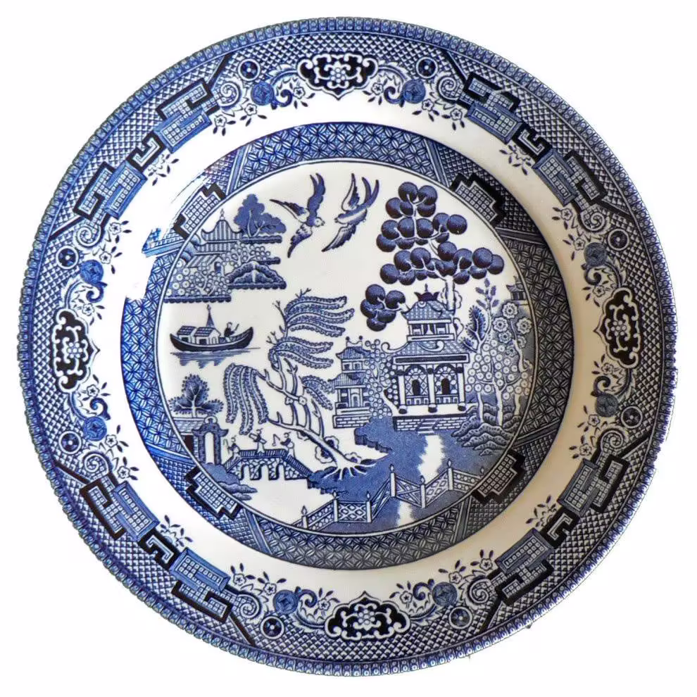 Churchill Blue Willow Plate 10 inch (Set of 6)