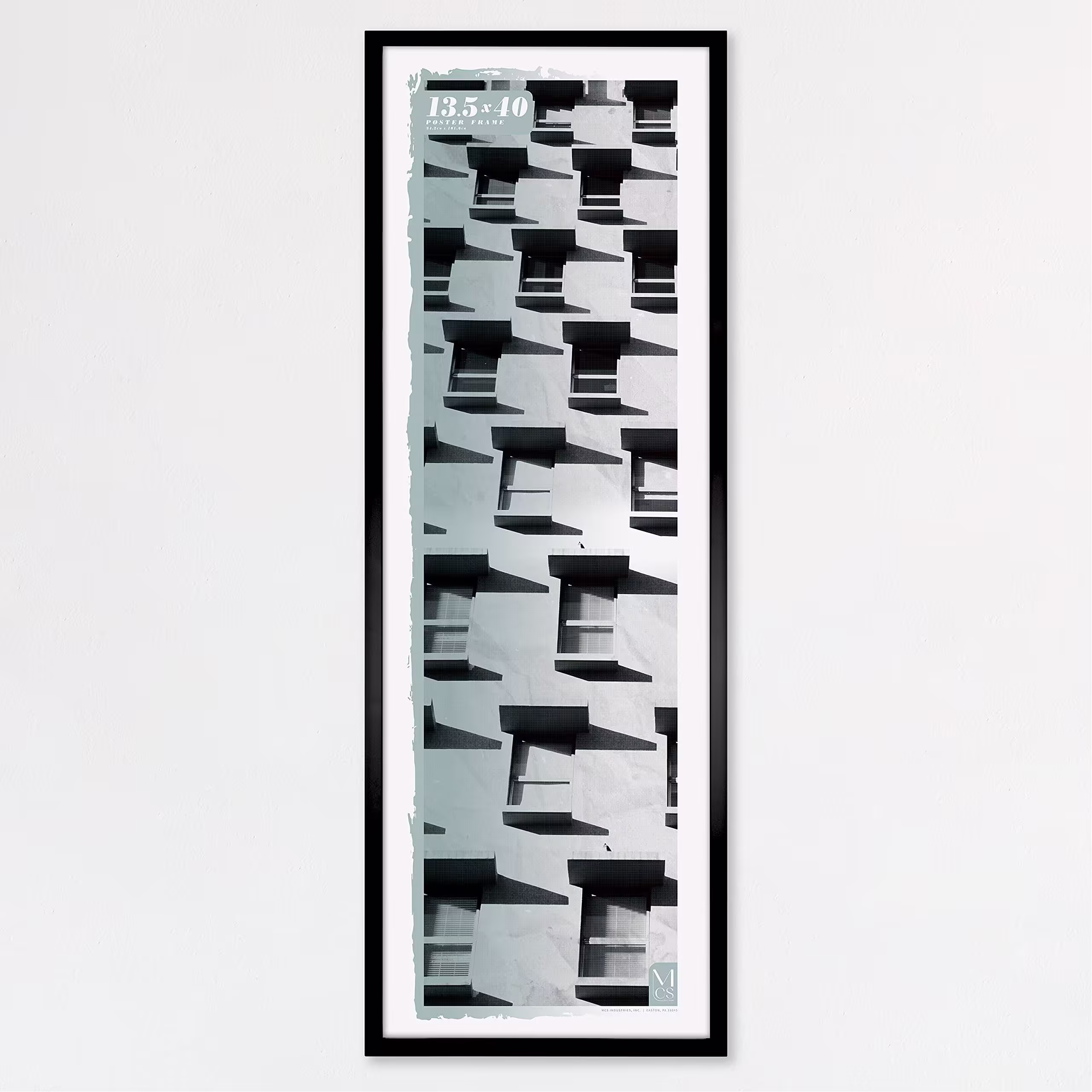 MCS Gallery Foundation Poster Frame, Black , 13.5 x 40 in